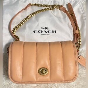COACH Quilted Dinky Crossbody Bag in Faded Blush